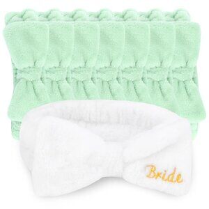 Spa Headbands 8 Pack Microfiber Bride Bridesmaid Face Wash Makeup Comfortable